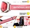 Snowledge Ski Snow Goggles for Men Women Adult, OTG Snowboard Goggles of Dual Lens with Anti Fog for UV Protection for Girls