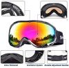 Snowledge Ski Snow Goggles for Men Women Adult, OTG Snowboard Goggles of Dual Lens with Anti Fog for UV Protection for Girls