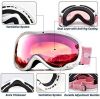 Snowledge Ski Snow Goggles for Men Women Adult, OTG Snowboard Goggles of Dual Lens with Anti Fog for UV Protection for Girls