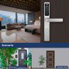 Orbita Hot Sales Factory Price 75mm Digital Rfid Touchless Smart Sensor Card Unlock Door Lock Hotel With Handle