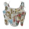 Floral y2k Crop Top Linen Cotton Sexy Corset Top Halter Sweats Female Summer Party Clubwear Cute Vests