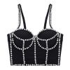 Custom Design Plus Size Shiny Beading women Jewelry Crop Top