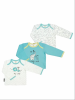 Lucky Child Long Sleeve Baby Crew Tees 3 Pcs Set Zoo