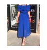 Large Size Shoulder Detailed Belted Women's Evening Dress 2022 Summer New Season Trend