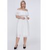 Large Size Shoulder Detailed Belted Women's Evening Dress 2022 Summer New Season Trend