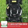 PowerSmart Gasoline Lawn Mower, 170CC 21 Inch Push Gasoline 4-Stroke Engine