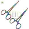 Set Of 2 Multi Color Rainbow Mosquito Hemostat Forceps 3.5'' Str & Cvd St/Steel