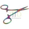 Set Of 2 Multi Color Rainbow Mosquito Hemostat Forceps 3.5'' Str & Cvd St/Steel