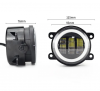 PSW0035b. LADA road car 30 Wled fog lamp. Triangle daytime turn signal warm white fog lamp LED headlights 93mm tractor engineering vehicle motorcycle modified steering auxiliary side light