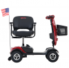 PSMAX PATRJOT-W429S00032 red 300W four-wheel electric folding mobility scooter.  8 km/h mobility scooter.  Foldable travel portable flight mobile scooter mini four-wheel medium-size motorcycle
