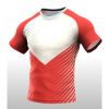 Men Short Sleeve Rugby Tops 100% Polyester Sports Jersey Custom Logo Rugby Team Jersey