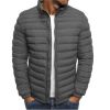 Winter Outdoor Plus Size Puffer Jacket Goose Down Padded Quilted Bubble Jacket Men