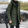 OEM Custom Winter Men Long Puffer Coat Bubble Warm Padding Puffy Jacket 