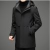 Custom Style Winter Warm Windproof Men Long Down Coat Hoodie Down Puffer Jacket Men Clothing