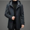 Custom Style Winter Warm Windproof Men Long Down Coat Hoodie Down Puffer Jacket Men Clothing