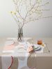 Cotton table runner with an author's print, beige, collection Freak Fruit