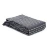 Cotton throw with an embroidery, grey, collection Ethnic