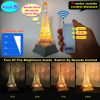 Remote control paris Eiffel tower night lamp night light Lighting Lamp Table Lamp soft light holiday lamp for bedroom reading room gifts USB charge light Portable lamps