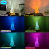 Remote control paris Eiffel tower night lamp night light Lighting Lamp Table Lamp soft light holiday lamp for bedroom reading room gifts USB charge light Portable lamps