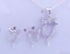 2011 new fashion 925 sterling silver cz jewelry set