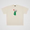 250g heavy cotton cartoon graffiti crocodile balloon casual oversize short sleeve T-shirt