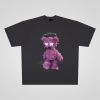 250g cotton reflective bear street casual oversize short sleeve T-shirt