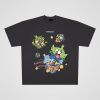 250g cotton cartoon spoof alien box casual cotton short-sleeved T-shirt