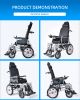 Lithium Battery Adjustable Height Foldable Multifunction Electric Wheelchair