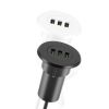 5V 3.1A embedded desk power grommet furniture 3 port usb power socket office desk sofa mobile usb charger