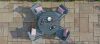 4 Seat Round Aluminium Dining Set - Grey