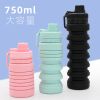 750ml collapsible portable food grade silicone bottle for travel