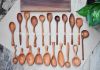 Hand-crafted Kitchenware Item Wooden Fork Wooden Spoons For Cooking In Variety Shapes Natural Red Wood Color