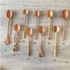 Hand-crafted Kitchenware Item Wooden Fork Wooden Spoons For Cooking In Variety Shapes Natural Red Wood Color