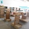 New Arrival double side MDF wood display stand middle island retail shelves for gift store