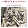 Granite Hong Kong dollar lion stone sculpture (can be customized)