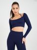 Cismea Seamless Front Broad Square &amp;amp;amp;amp; Strap Neck Detail Crop Top &amp;amp;amp;amp; Leggings Set