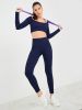 Cismea Seamless Front Broad Square &amp;amp;amp;amp; Strap Neck Detail Crop Top &amp;amp;amp;amp; Leggings Set