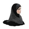 Instant Hijab Chiffon Shawl Stitched Inner Bonnet Convinient Headwrap Muslim Women Islamic Underscarf 