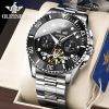 OUPINKE 3229 Top Quality Men Automatic Stainless Steel Night Vision Sapphire Mirror Mechanical Watches Glass Luxurious Watches