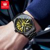 OLEVS 9937 Fashion Casual Watch Mens Top Brand Luxury Rotating Bezel Sport Design Silicone Band Men Watches quartz watch