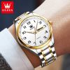 OLEVS 5567 Men's Watch Luxury Brand Quartz Watch Couple OEM LOGO Low Price Clock Stainless Steel Digital Date Clock