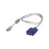 D-Sub 09 pos Male to USB A Male Plug Silver Round -