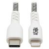 USB C Male Plug to i5 Lightning Connector Black, White Round Unshielded