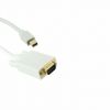 D-Sub 15 pos Male, High Density (HD) to Mini DisplayPort Male White Round Shielded