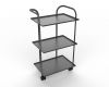 3 Tier Fruit Basket with Banana Hangers - A Stylish Black Metal Wire Storage Solution for Your Kitchen