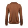 Factory custom Women&amp;#039;s V Neck Elegant Lapel Button Placket Long Sleeve fine knit 16G merino wool sweater knitted top