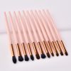 Eye Makeup Brushes,11pcs Eyeshadow Brushes Rose Gold Makeup Brushes Set with Soft Synthetic Hairs