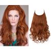 12/14/16/18/22 Inch Thick Long Wavy Invisible Wire Synthetic Blonde Hair Extension