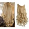 12/14/16/18/22 Inch Thick Long Wavy Invisible Wire Synthetic Blonde Hair Extension