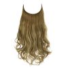 12/14/16/18/22 Inch Thick Long Wavy Invisible Wire Synthetic Blonde Hair Extension